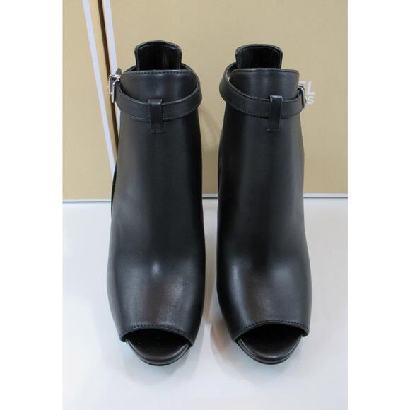 Michael Kors Lawson Open Toe High Heel Buckled Sandals Booties Black Size 7 - Picture 4 of 8